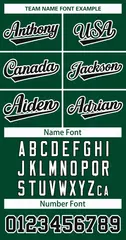 Green Black-White Classic Style Hockey Jersey 3