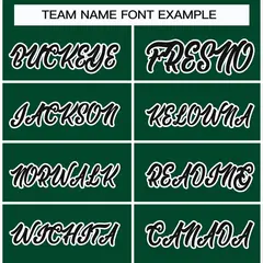 Green Black-White Classic Style Hockey Jersey 3
