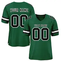 Green Black-White Classic Style Mesh Football Jersey 1