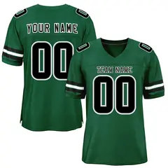 Green Black-White Classic Style Mesh Football Jersey 1