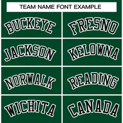Green Black-White Raglan Varsity Full-Snap Letterman Jacket 3