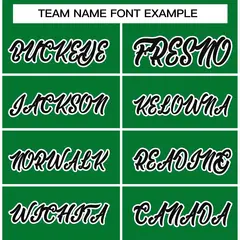 Green Black-White Varsity Full-Snap Letterman Jacket 5