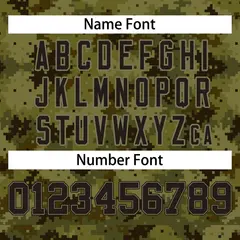 Green Brown-Black Camo Sleeveless Authentic Baseball Jersey 3