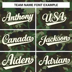 Green Brown Camo Sleeveless Baseball Jersey 4