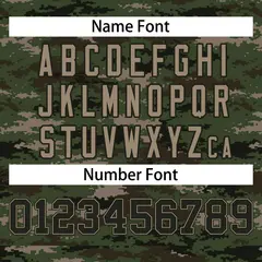 Green Brown-Khaki Camo Sleeveless Baseball Jersey 3