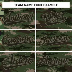 Green Brown-Khaki Camo Sleeveless Baseball Jersey 4