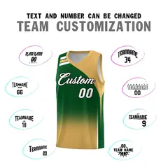 Green Buckskin Brown Gradient Basketball Jersey 4