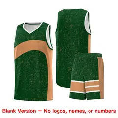 Green Buckskin Brown Irregular Dot Graffiti Basketball Jersey 7
