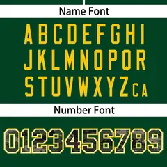 Green Camo Font Authentic Baseball Jersey 4