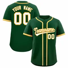 Green Classic Authentic Baseball Jersey 1