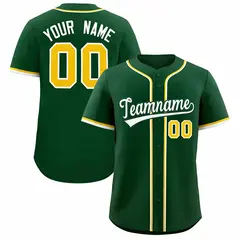 Green Classic Authentic Baseball Jersey 1