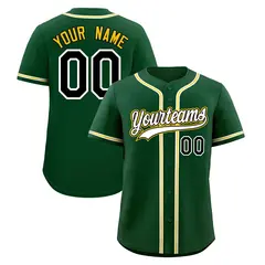 Green Classic Baseball Jersey Moisture-Wicking Team Uniform 1