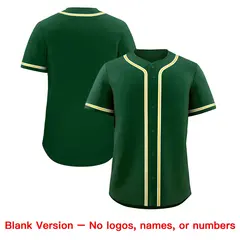 Green Classic Baseball Jersey Moisture-Wicking Team Uniform 8