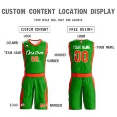 Green Classic Mesh Basketball Jersey 3