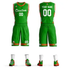 Green Classic Mesh Basketball Jersey