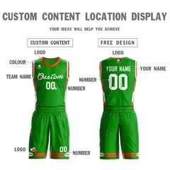 Green Classic Mesh Basketball Jersey 3