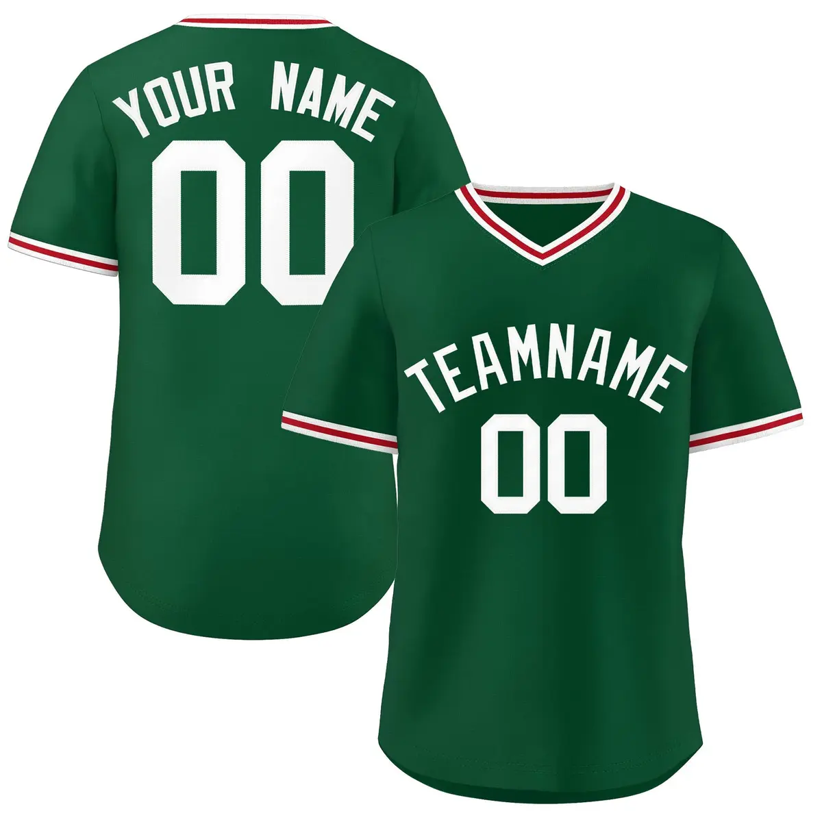 Green Classic Style Authentic Pullover Baseball Jersey