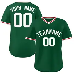 Green Classic Style Authentic Pullover Baseball Jersey
