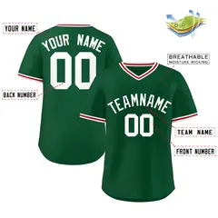 Green Classic Style Authentic Pullover Baseball Jersey 2