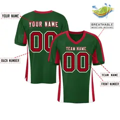 Green Color Block Mesh Authentic Football Jersey 2