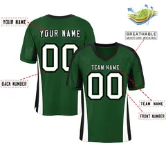 Green Color Block Mesh Authentic Football Jersey 2