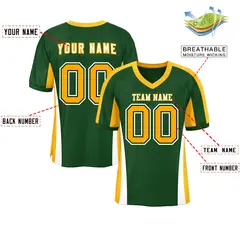 Green Color Block Mesh Authentic Football Jersey 2