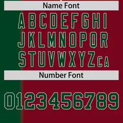 Green Crimson Gradient Stripe Two-Button Softball Jersey 4