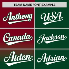 Green Crimson Half Gradient Authentic Baseball Jersey 3