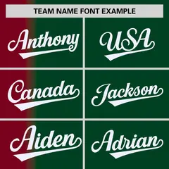 Green Crimson Pinstripe Gradient Baseball Jersey 3