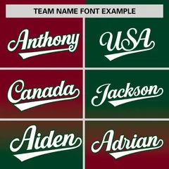 Green Crimson Symmetrical Gradient Authentic Baseball Jersey 3