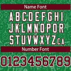 Green Crimson-White Christmas Graffiti Striped Baseball Jersey 4