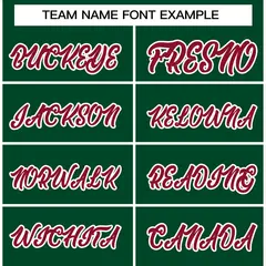 Green Crimson-White Raglan Varsity Full-Snap Letterman Jacket 3