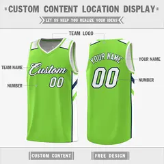 Green Double Side Tops Training Basketball Jersey 2