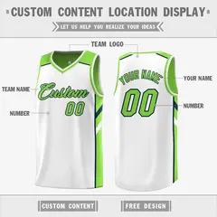 Green Double Side Tops Training Basketball Jersey 3