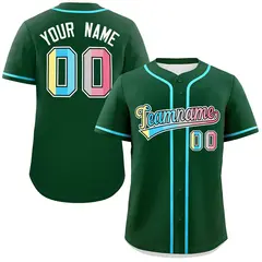 Green Genderflux Pride Month Classic Baseball Jersey