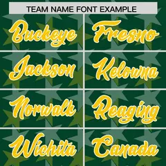 Green Gold All Star Graffiti Pattern Football Jersey 3