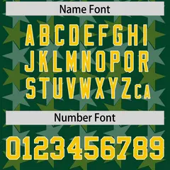 Green Gold All Star Graffiti Pattern Football Jersey 4