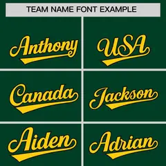 Green Gold Baroque Style Baseball Jersey 3