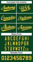 Green Gold Classic Basketball Jersey 3