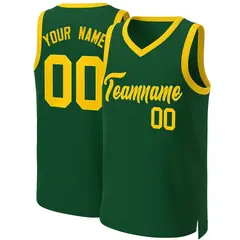 Green Gold Classic Basketball Jersey 1