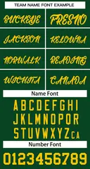 Green Gold Classic Basketball Jersey 3