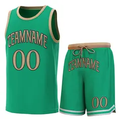Green Gold Classic Sets Basketball Jersey 1