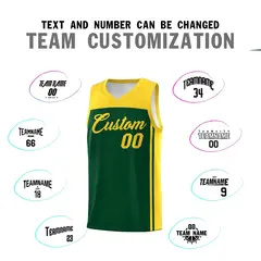 Green Gold Classic Sets Basketball Jersey 4