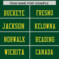 Green Gold Color Block Authentic Football Jersey 3