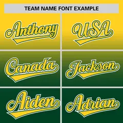 Green Gold Gradient Authentic Baseball Jersey 5