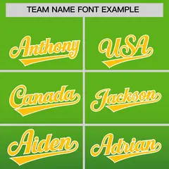 Green Gold Gradient Full-Snap Varsity Letterman Jacket 3