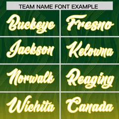 Green Gold Gradient Outdoor Authentic Football Jersey 3