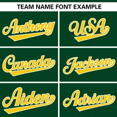 Green Gold Gradient Ribbed Authentic Baseball Jersey 3