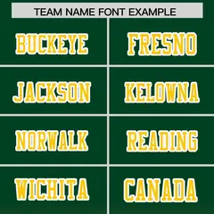 Green Gold Gradient Side Pattern Authentic Football Jersey 3