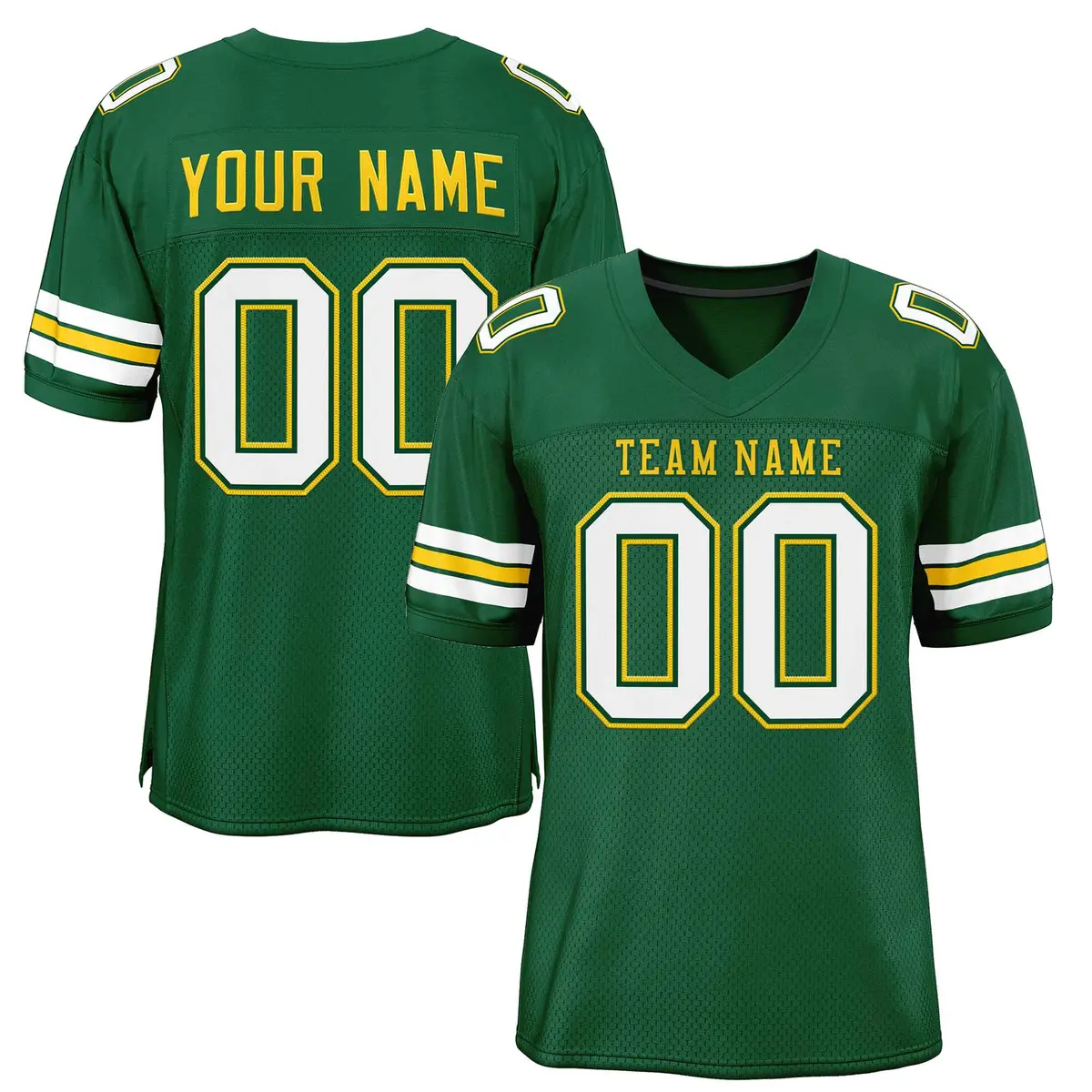 Green Gold-Green Classic Style Authentic Football Jersey